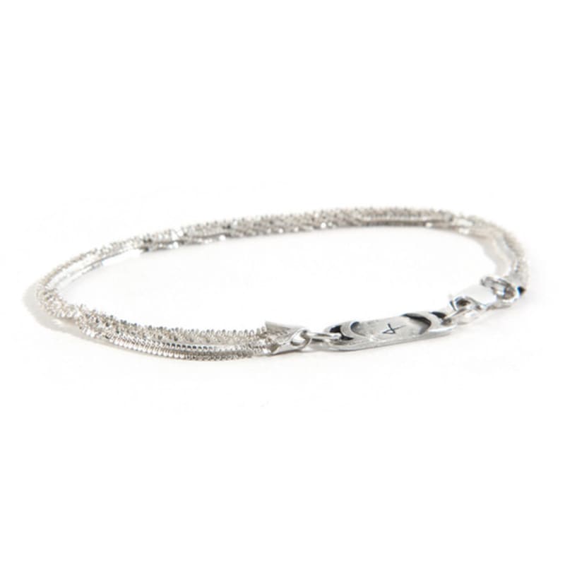 SEWNSWEN SEWN SWEN Silver  DOUBLE LAYERED SNOW ON THE BRANCHES CHAIN BRACELET