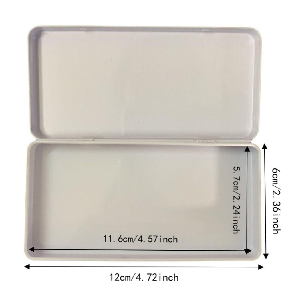12/21/24/45 Grids Watercolor Paint Box Empty Grid Iron Box Pigment Storage Tray Portable Rectangular Shape Art Palette Sketching