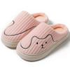 Line Kitten Cotton Slippers Couple Autumn and Winter Hair Mop Indoor Home Use Piled Thick Bottom Thermal Cotton Slippers
