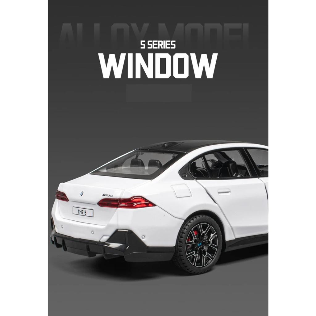 1/24 BMW 5 Series 530 530LI Coupe Alloy Luxy Sports Car Model Diecasts Metal Vehicles Car Model Sound and Light Simulation Kids Gift