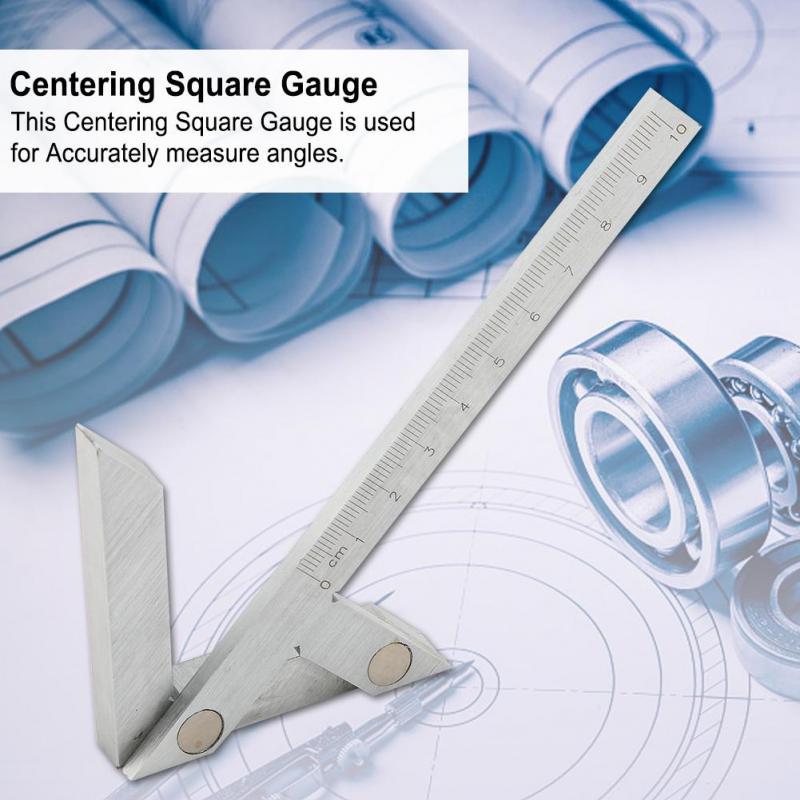 Centering Square 100*70mm Gaging Center Gauge Round Bar Marking Center Finder
