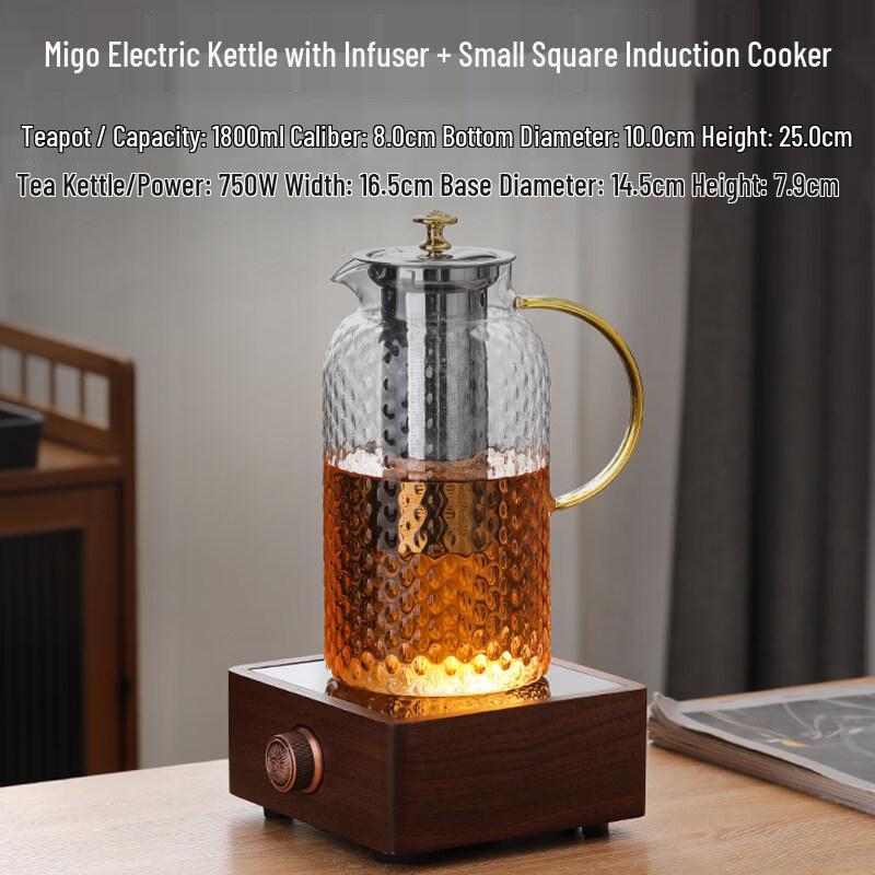 ZISIZ Large Capacity Glass Teapot