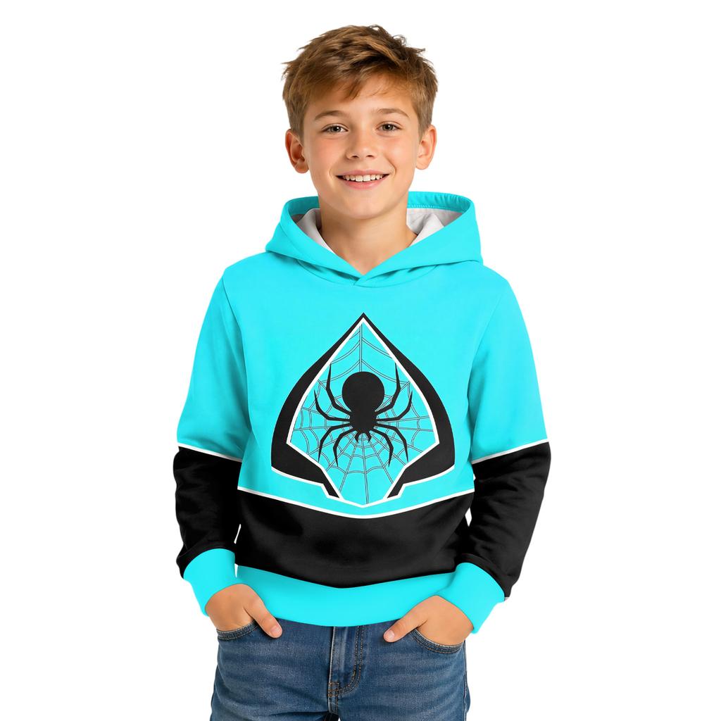 Kids Long Sleeve Loose Fit Geometric Print Top for Casual Everyday Wear