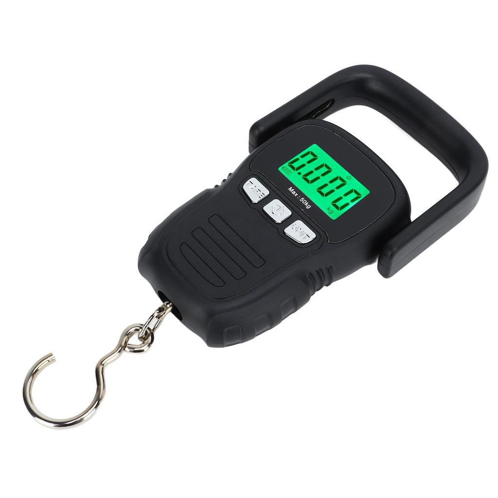 Digital Hanging Scale 50kg Range Waterproof Stainless Steel Shackle S Hook Plastic Shell Handheld Electronic Crane Scale