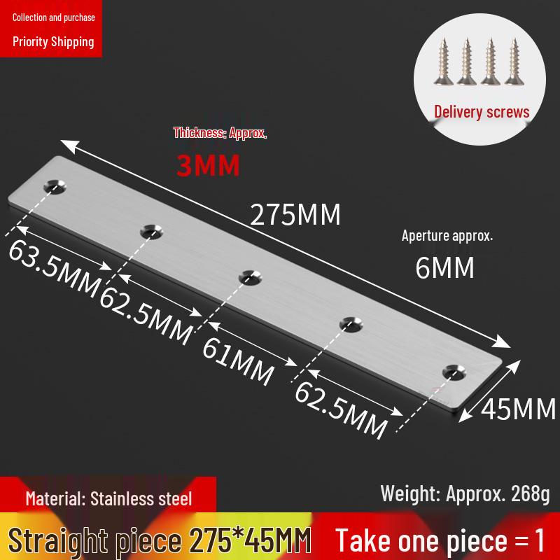 Stainless Steel 90° Right Angle Bracket Connector