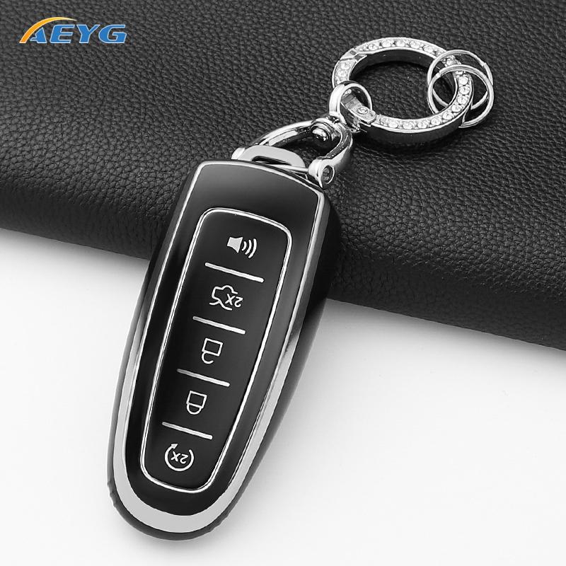 New Soft Tpu Car Key Case Cover Shell For Ford Explorer Edge Escape Flex Taurus 2011 2012 2013 2014 5 Buttons Accessories
