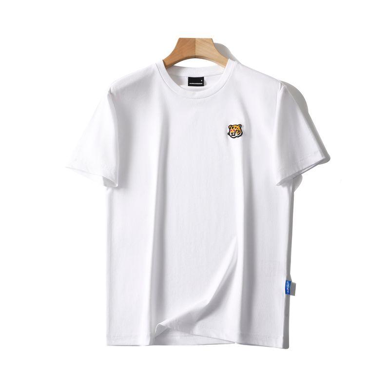 Dupont Sorona T-Shirt Men's Short-Sleeved 2024 New Summer Xinjiang Long-Staple Cotton Base Shirt Foreign Trade Embroidered T-Shirt