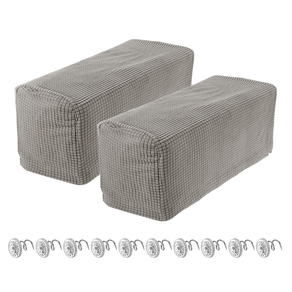 2pcs Stretch Armrest Covers Couch Arm Covers with Twist Pin Protector Slipcovers Dustproof for Chairs Sofa Office Home