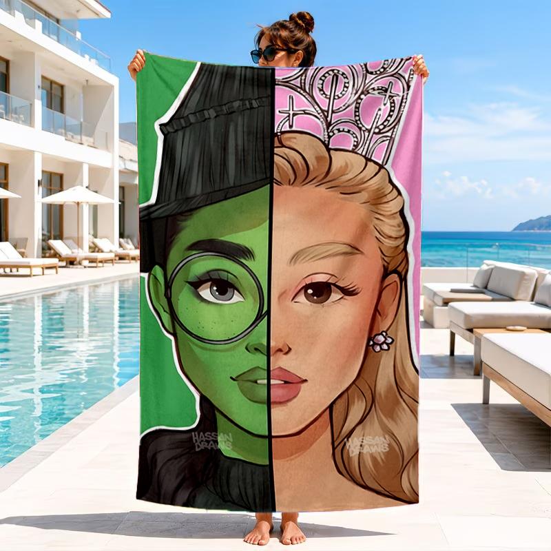 Magic witch And Friendship Beach Towel, Microfiber Beach Towel, Perfect For Pool, Beach, Travel, Home Decor Beach Party Fan gifts