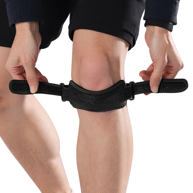 Patella Kneecap Band Adjustable Silicone Knee Tendon Strap Protector Knee Pad Shock Absorption Running Sports Gym Knee Support