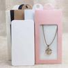 WTEMPO Birthday Wedding Rectangular Foldable Paper Jewelry Display Packaging Boxes Clear Window Party Decor Treat Gift Boxes with Inside Card