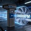 Ventilador Turbo a Jato Sem Escovas de 130000rpm & Aspirador de Pó, Soprador de Ar Portátil Sem Fio com Display Digital LED para PC Teclado Carro Sopragem de Neve