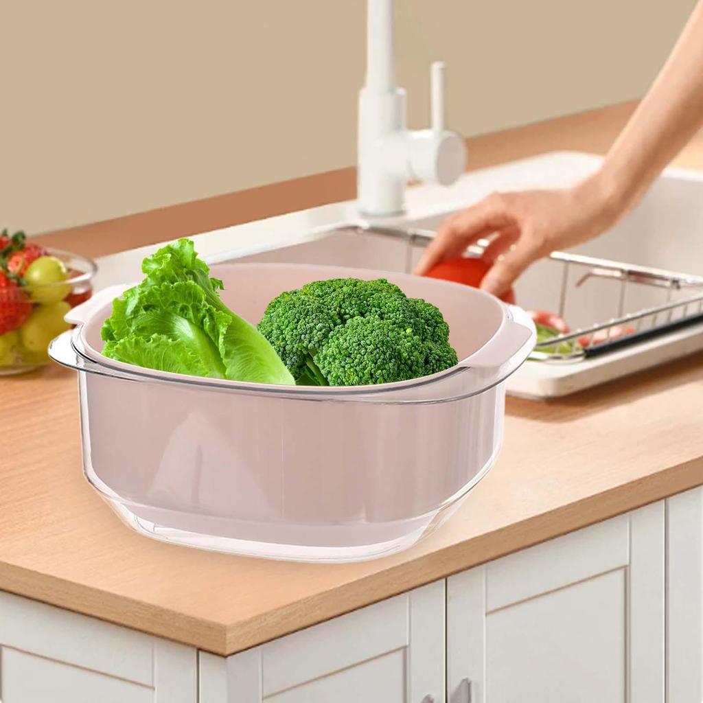 Layered Draining Basket And Bowl Set for Fresh Produce