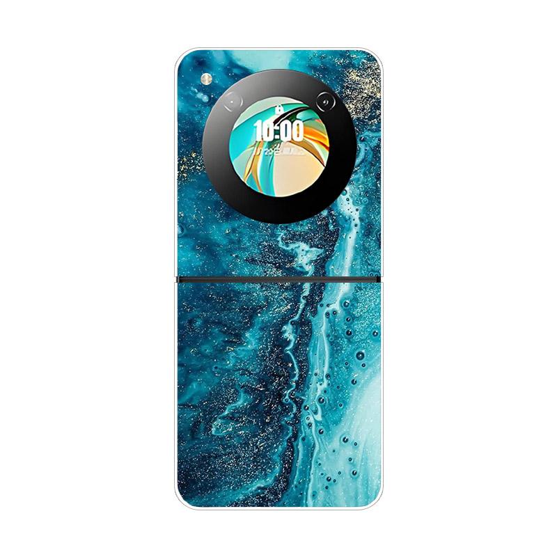 Etui For ZTE Nubia Flip NX724J Modne Malowane Przezroczyste Twarde PC Składane Pokrowiec For ZTE Libero Flip Przezroczyste Etui Funda