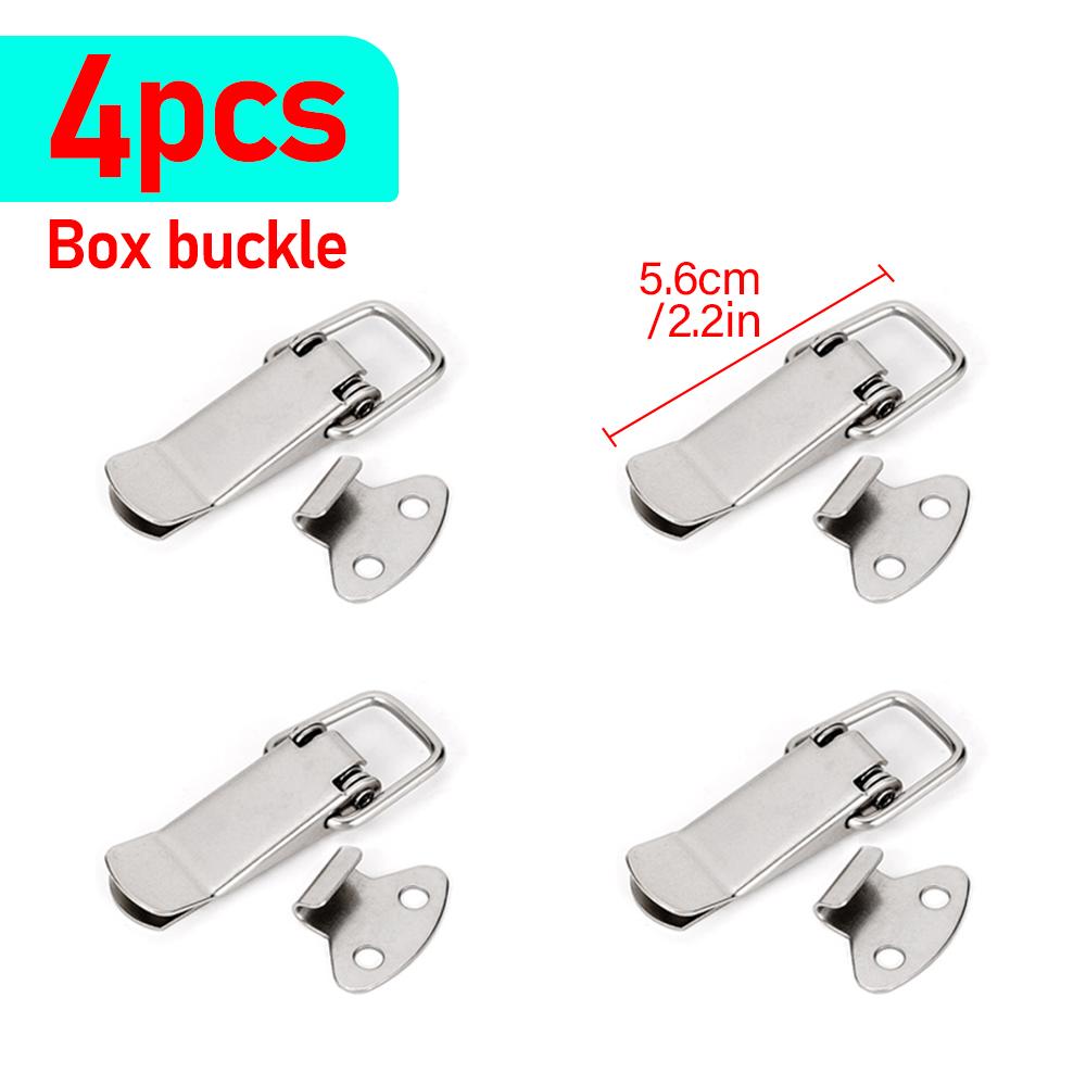 4/10 STÜCKE Mini Edelstahl Schrankboxen Federbelasteter Riegel Verschluss Knebelklemme Haspelschloss Für Truhe Box Geschenk Koffer Verschluss Schnalle