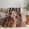 T-tate McRae Throw Soft Flannel Throw Summer Blanket Lightweight Cozy Nap Blanket for Sofa Bed Travel
