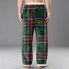 Men's Flannel Pocket Casual Pants, Printed Pocket Casual Pants, Home Sleeping Pants