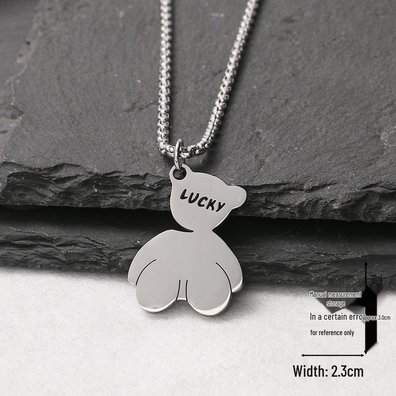 Creative Cartoon Bear Necklace with Movable Limbs - Zinc Alloy Pendant Jewelry