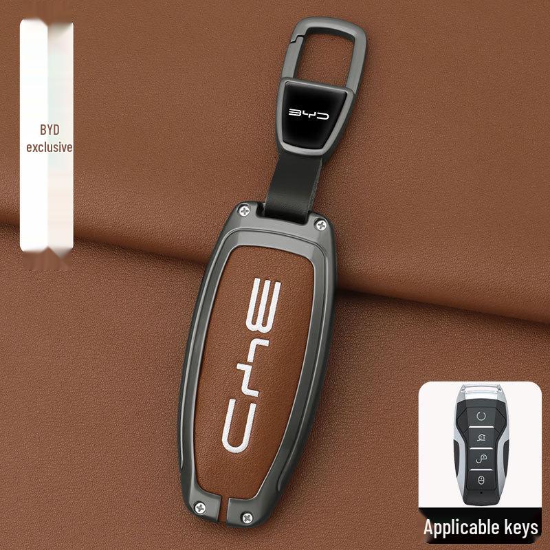 BYD Key Case for Models: Qin, Han Plus DMI, Song Pro, Tang, Yuan, Destroyer 05, Seagull, Dolphin, and Lion – Shell Buckle Design