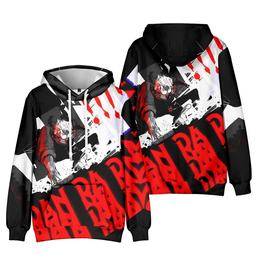 DAN DA DAN Anime Hoodie Tie Dye Hoodie Streetwear Cartoon Printed Hooded Sweatshirt Men Women Cosplay Sports Pullovers