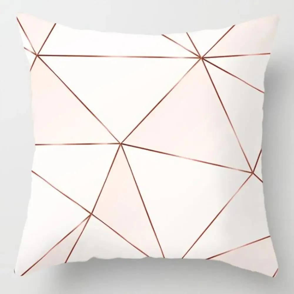 Modern Pink Pillow Case Polyester Peachskin Soft Cushion Cover Car Sofa Bedroom Living Room Fashion Home Decorative Pillowcase