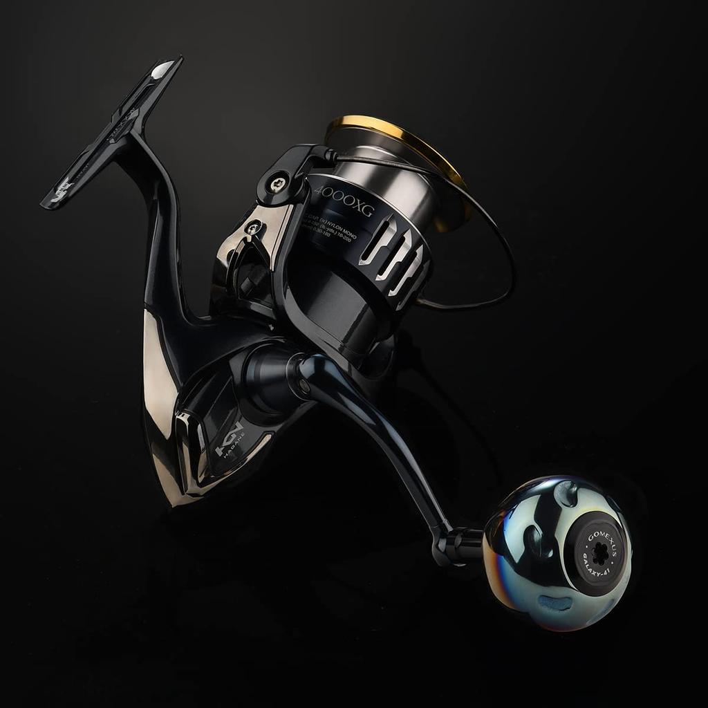 Gomexus T41 Titanium Reel Handle 41mm Replacement for Daiwa Type S and Shimano Type A Twin and Vanquish Spinning and Baitcasting for Sea and Power