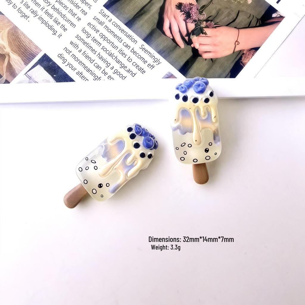 Glow-in-the-Dark Chocolate Ice Cream Cartoon DIY Charms for Crocs and Crafts