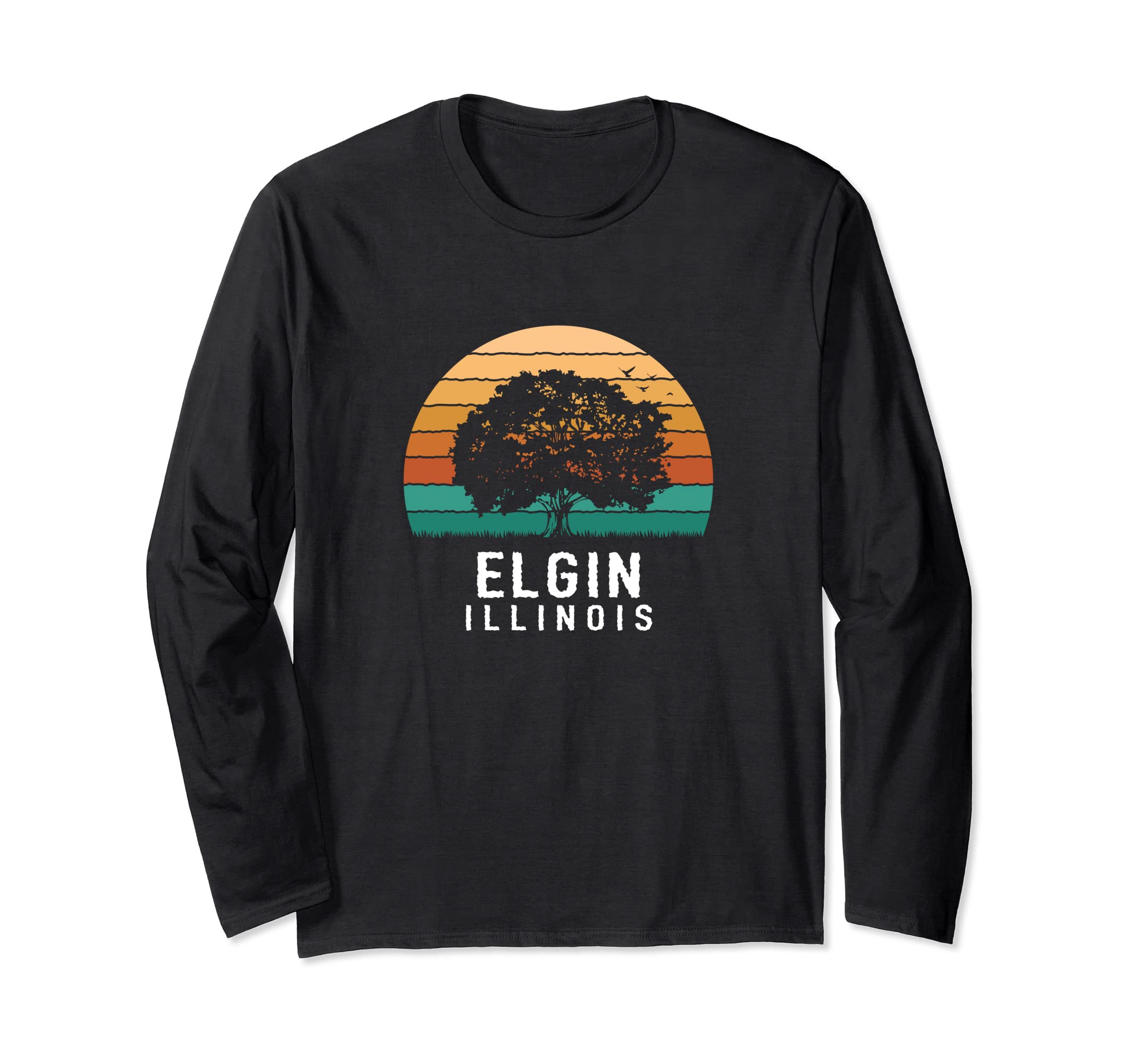 

Футболка с длинным рукавом Elgin Vintage Sunset Illinois Souvenir