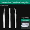 Bao Lian Anti-static Stainless Steel Tweezers - Bent Tip & Fine Pointed Tip for Precision Bird's Nest Hair & Blackhead Removal