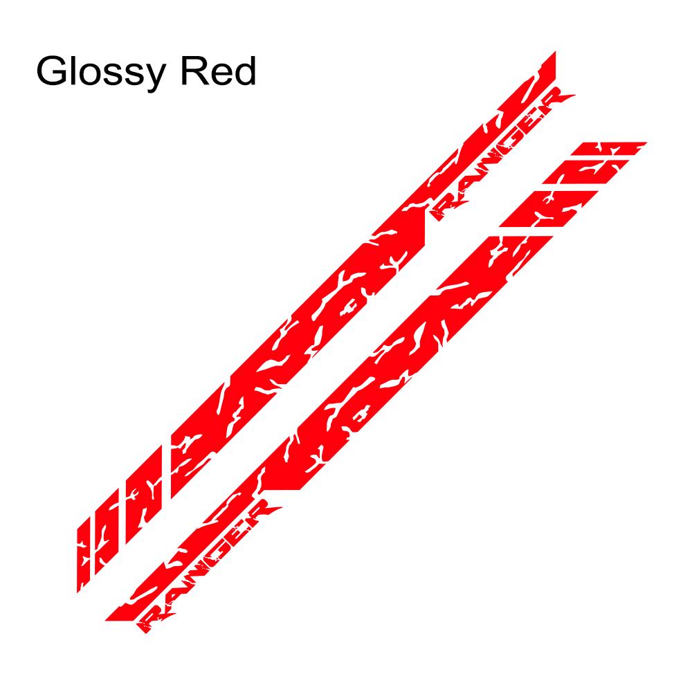 2PCS Car Door Side Stripe Stickers For Ford Ranger Tremor XLT Raptor Black Edition Wildtrak Tuning Auto Accessories Vinyl Decals