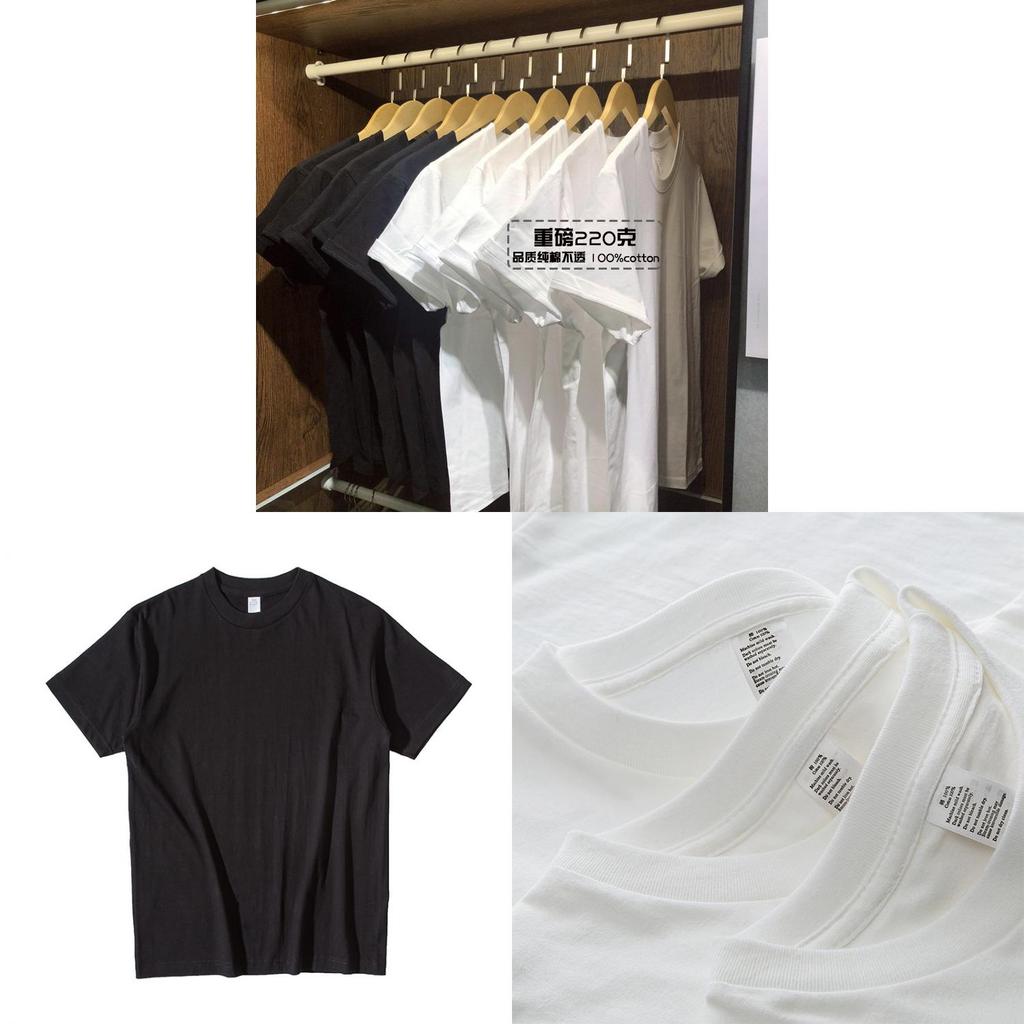 Tshirt With Round Neck Short Sleeve Cotton Thick Fabric For Men And Women