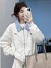 2025 Early Autumn Women's Color Block Hip Hop Slimming Short Jacket