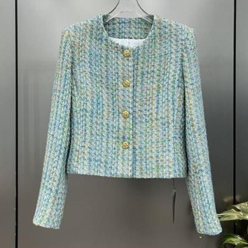 

Осенне-зимняя одежда высокого качества, повседневная твидовая куртка, женские пальто, Casacos, винтажная верхняя одежда, топы, Chaquetas Mujer Veste Femme M