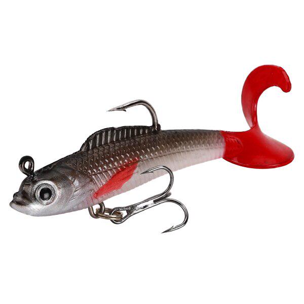 Jigkopf Blei Weichköder 1 stücke Silikon Künstliche Köder 9 cm/9g Angelköder Bass Karpfenangeln Pesca