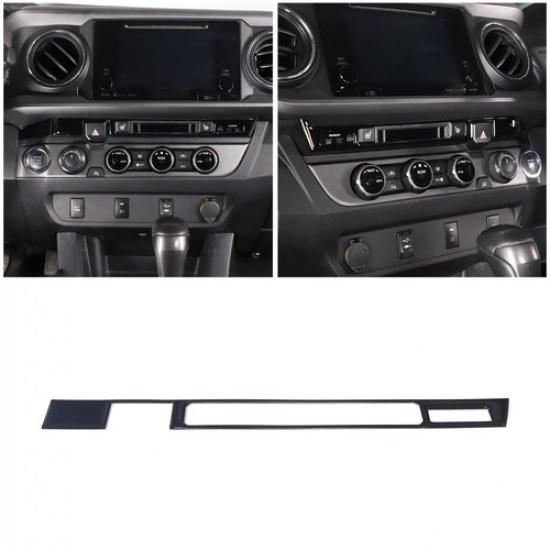 Glossy Piano Black Warning Light Switch Sticker Trim For Toyota Tacoma 2016-