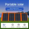 Foldable solar panel chargers, suitable for mobile phones, power banks, and tablets. Ideal for camping, hiking, and backpacking