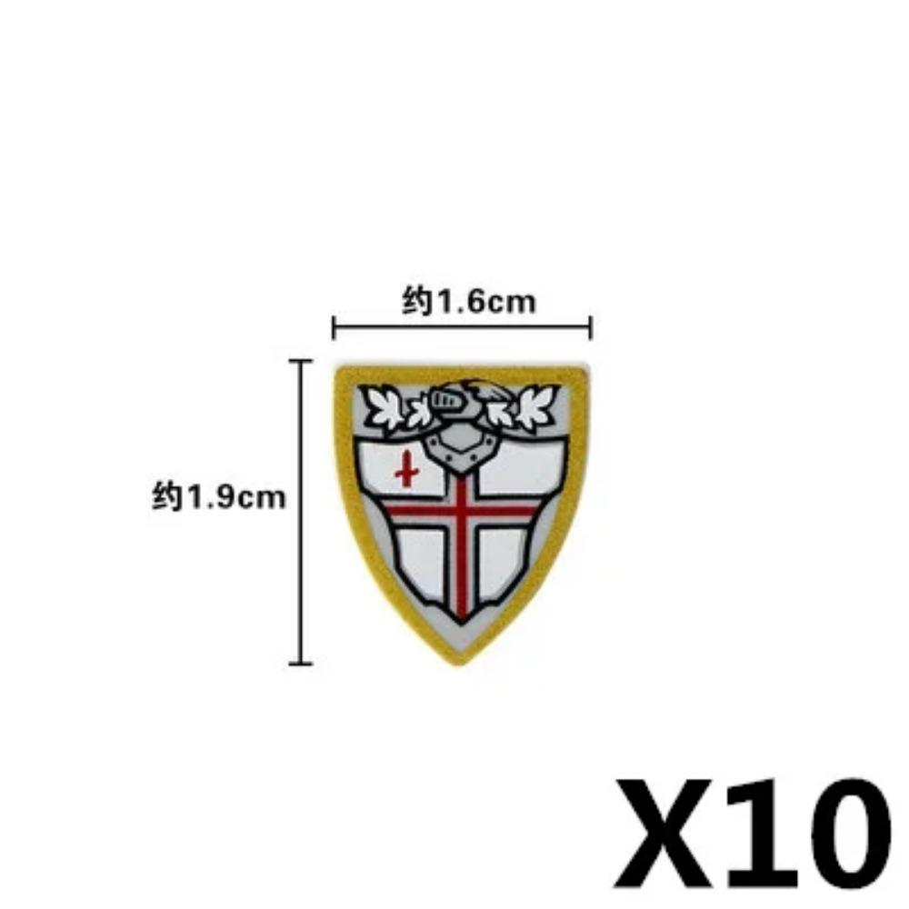 MOC Blocuri de Construcții Militare Figurine Soldați Medievali Accesorii Arme Leu Roșu Vultur Negru Cavaler Armură Scut Mini Cărămizi