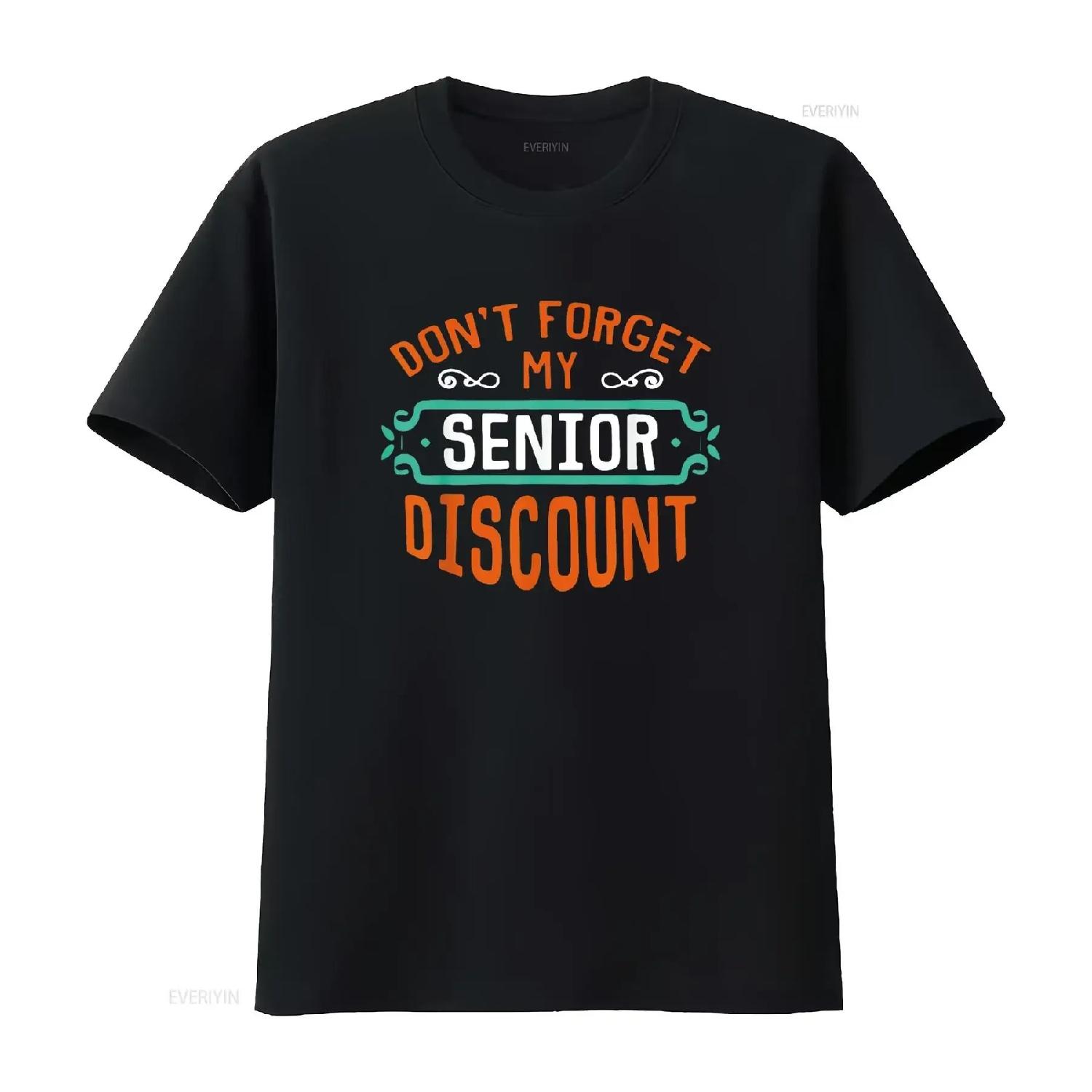Don t Forget My Senior DiscounT Shirt Funny Gag Black M vintage Washed Unisex homme Slightly Casual Breathable S