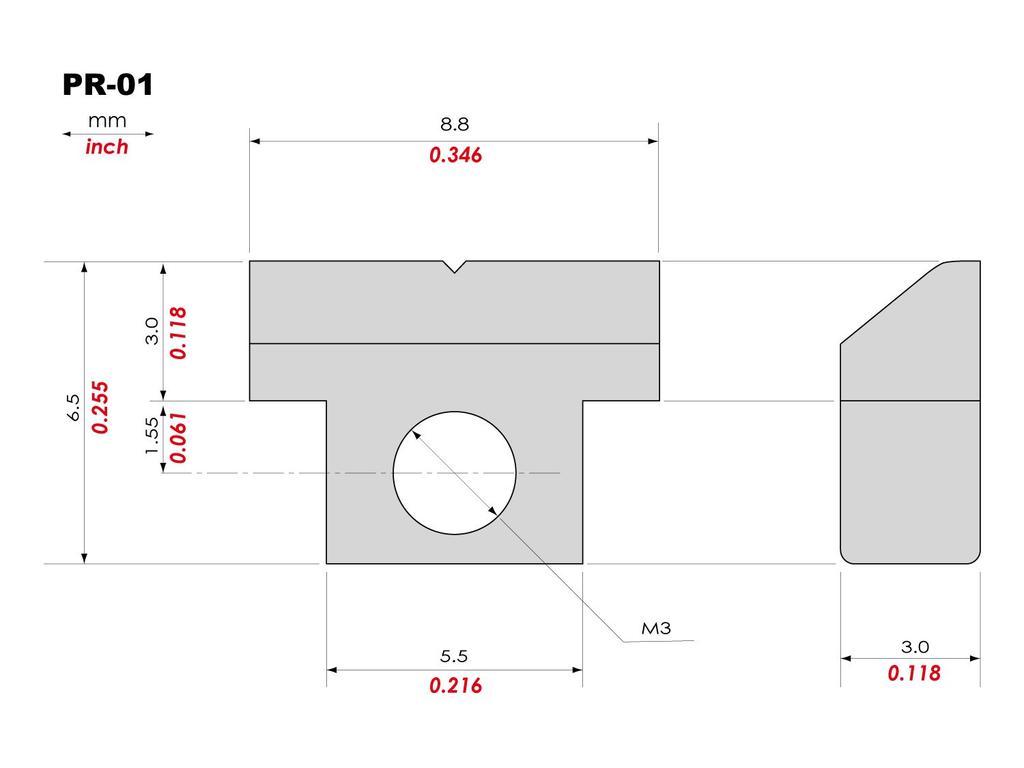 KTS Titanium Parts type for PR-01 ABR-1 (TOKIWA) T.O.M.