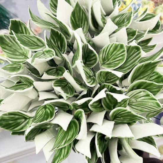 Handgefertigte Keramikblume Realistische Kunstblume mit Drahtstiel Zuhause Büro Wohnzimmer Vase Künstlich Bunt