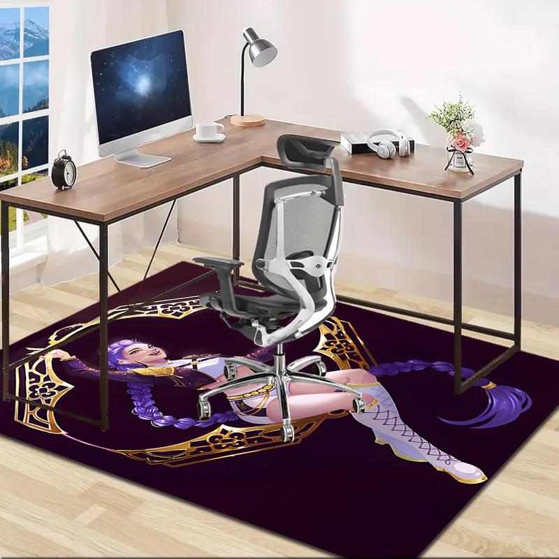 1pc KPop Demon Hunters RUMI7 Design Area Rug - Non-Slip, Soft & Cozy Floor Mat for Living Room, Bedroom, Office - Indoor/Outdoor Decorative Carpet