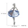 Rinhoo Fashion Ballet Girls Crystal Brooches For Women Cute Rhinestone Gymnastics Ladies Dancer Enamel Pins Figure Badge Jewelry