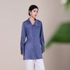 Long-sleeved Lapel Asymmetrical Placket Commuting Thin Light Luxury High-end Waist Mulberry Silk Top Silk Shirt Women