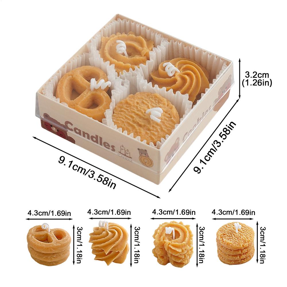 Cookies Candles Scented Candles Gift Box Handmade Cookies Scented Aromatherapy Mini Candles Home Bedroom Wedding Decor Gifts