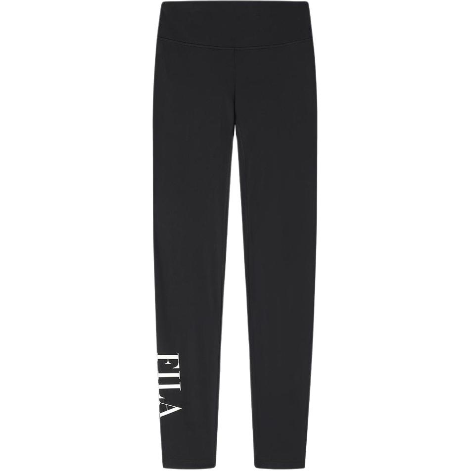 FILA Logo Print Slim Fit Knitted Casual Leggings Women leggings Black F11W349616F-BK