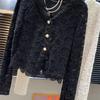 Women's Autumn/Winter 2025 French Fashion Lace Blouse - Thickened, Slimming, Single-Breasted, Versatile
