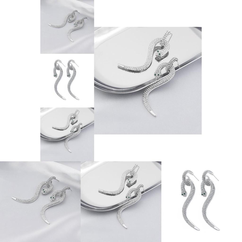 Elegant Alloy Snake Earrings For Women Trendy Zodiac Animal Design 2022 Winter Fashion