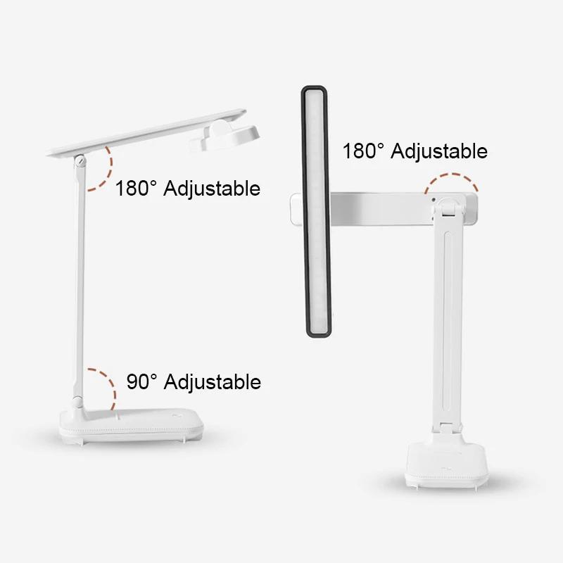 Rechargeable Led Table Lamp Magnetic USB Desk Reading Table Light Eye Protection Study Bedroom Lighting Fold Rotate Night Lights