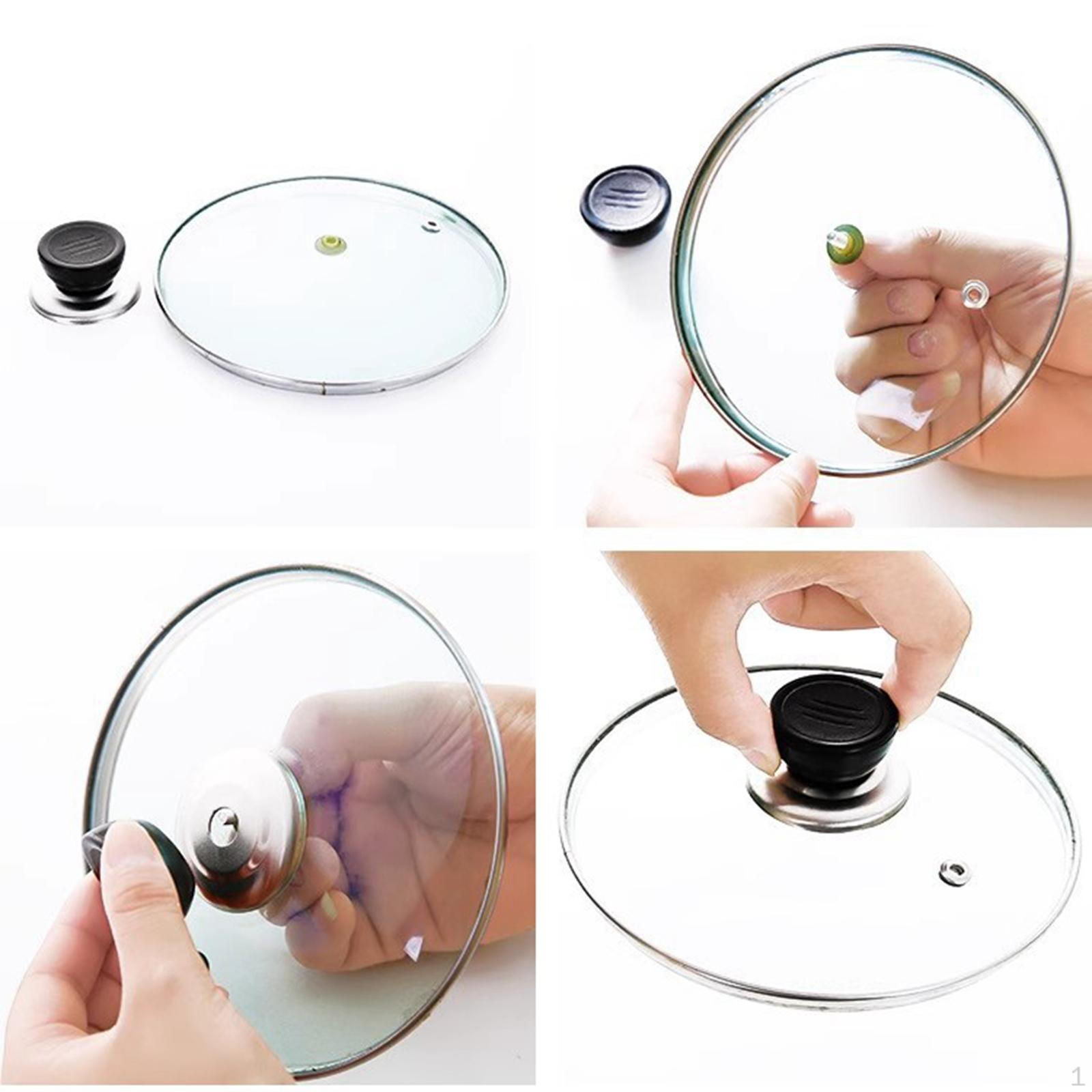

Cookware Lid Knob Handle Cap Heat Resistant Replacement Repair Parts for 6mm-10mm Hole Versatile 2 Pieces