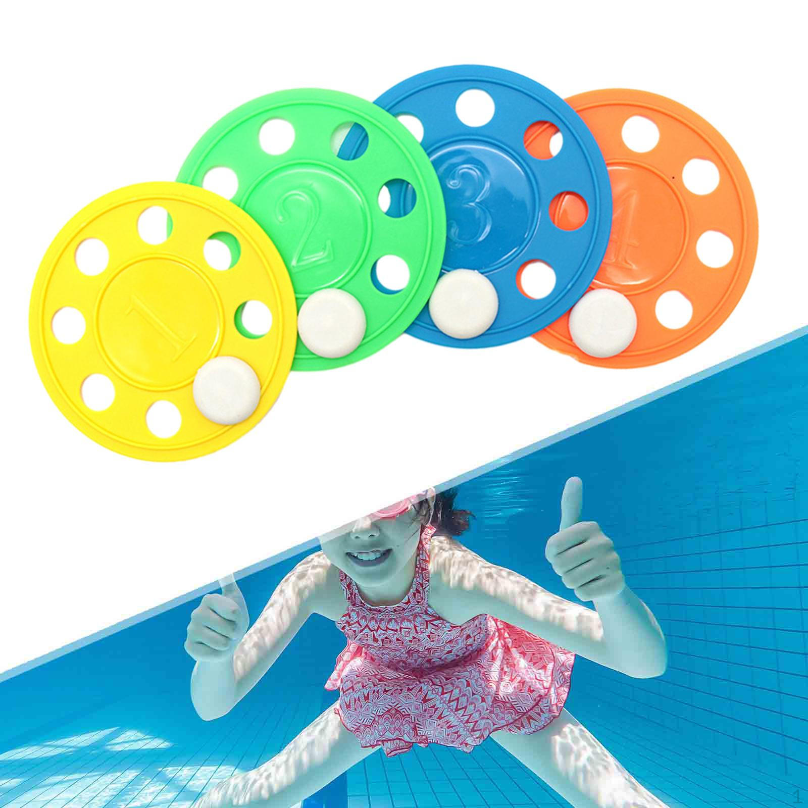 

4 шт. диски для дайвинга, игрушки для бассейна, тренировочное оборудование, веселое подводное плавание для Style A